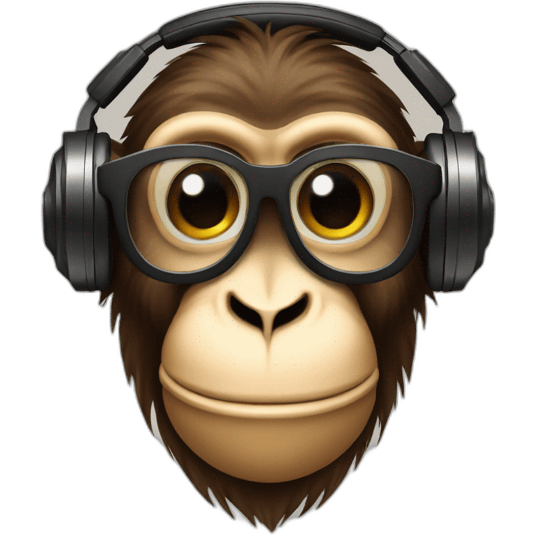 Dj monkey emoji