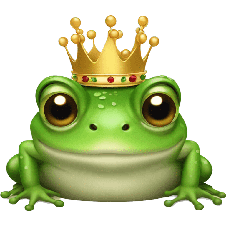 frog with crown with text kelas king emoji