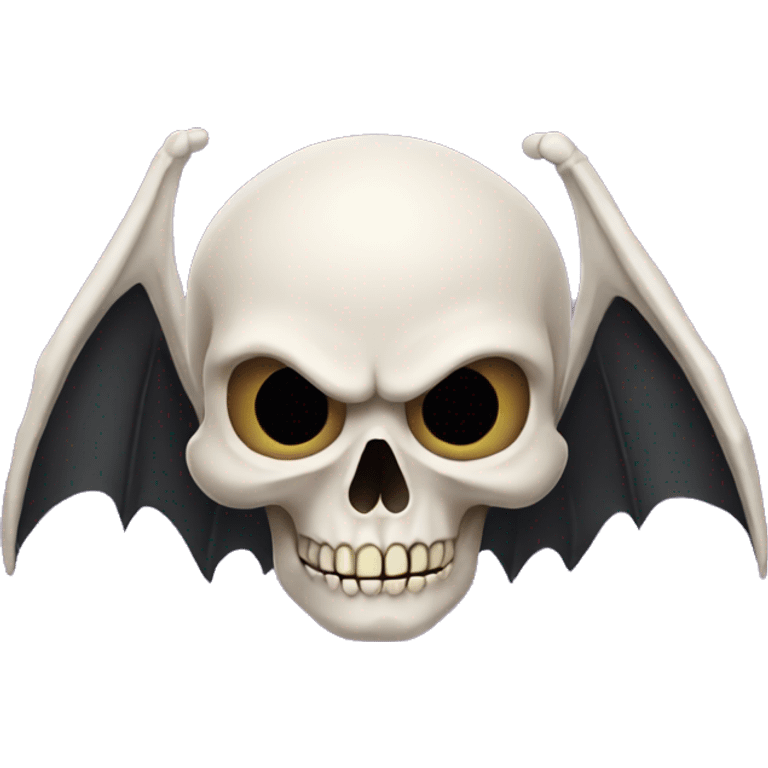 Skull face with bat wings emoji