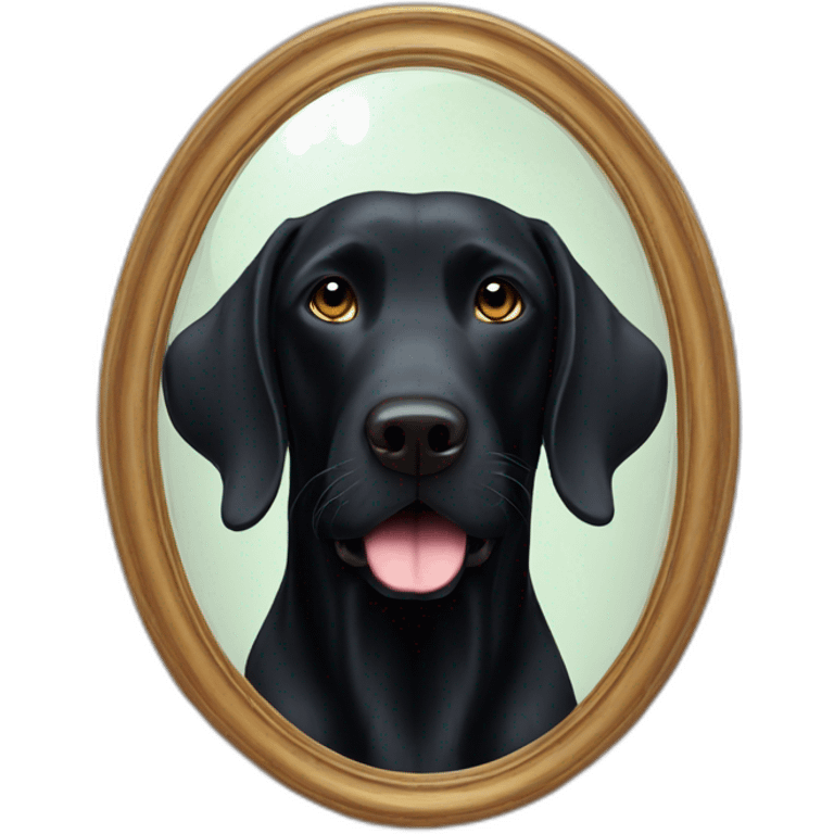 black labrador in mirror emoji