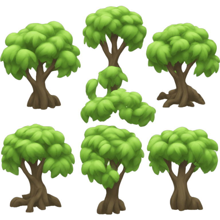 Wind trees emoji