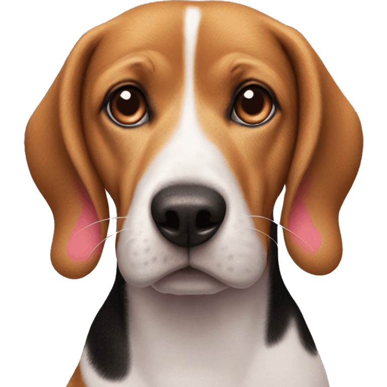 The beagle with pink dots on his nose emoji