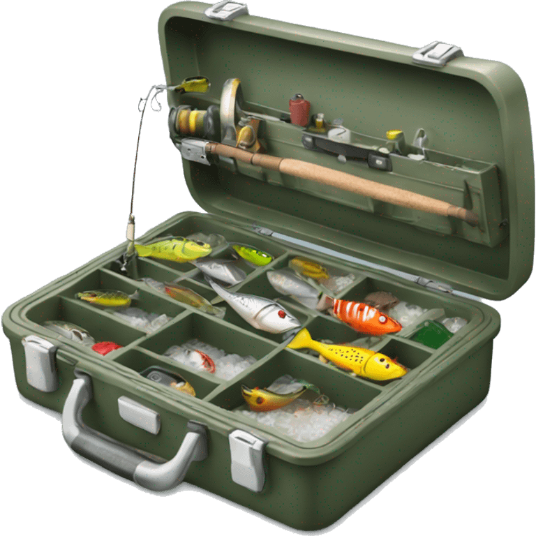 Realistic Fishing tackle box emoji