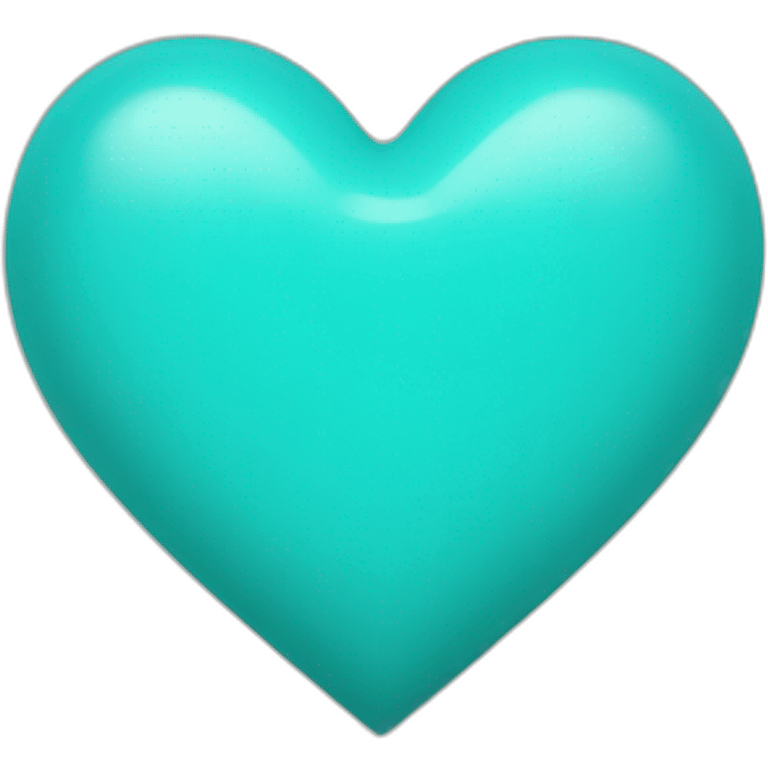 Turquoise blue heart emoji