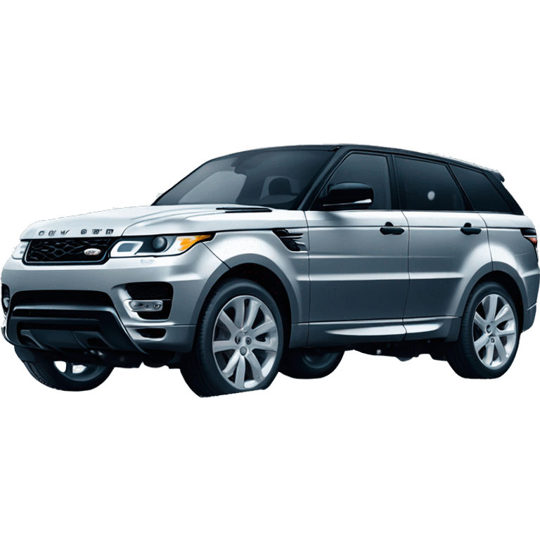 Grey Range Rover sport with snow on it emoji