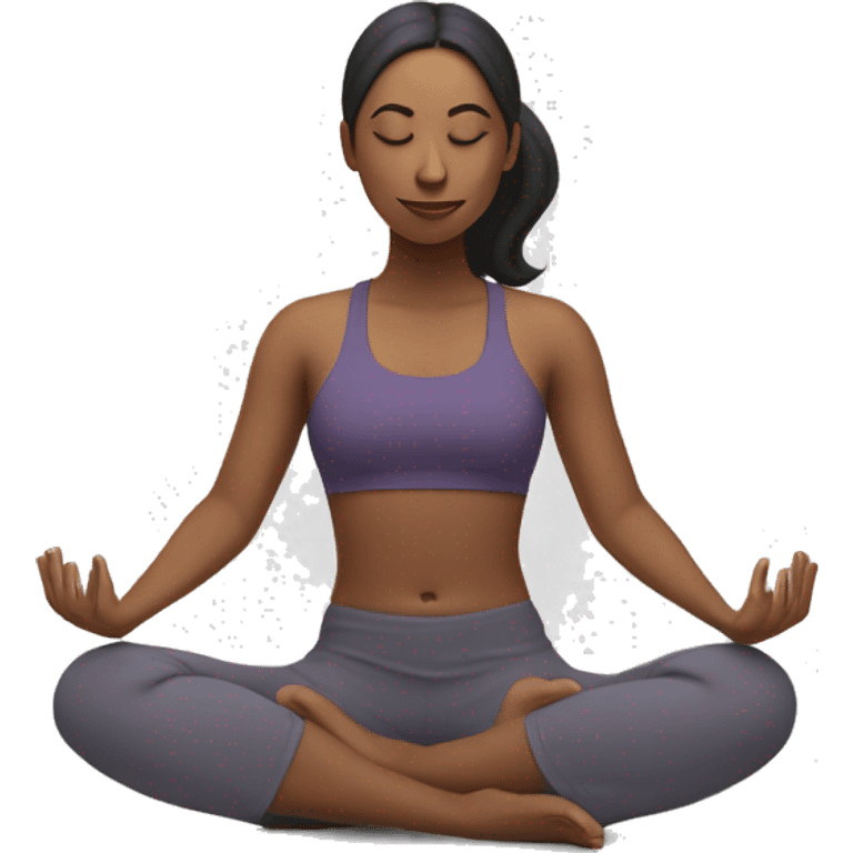 UUna mujer haciendo yoga emoji