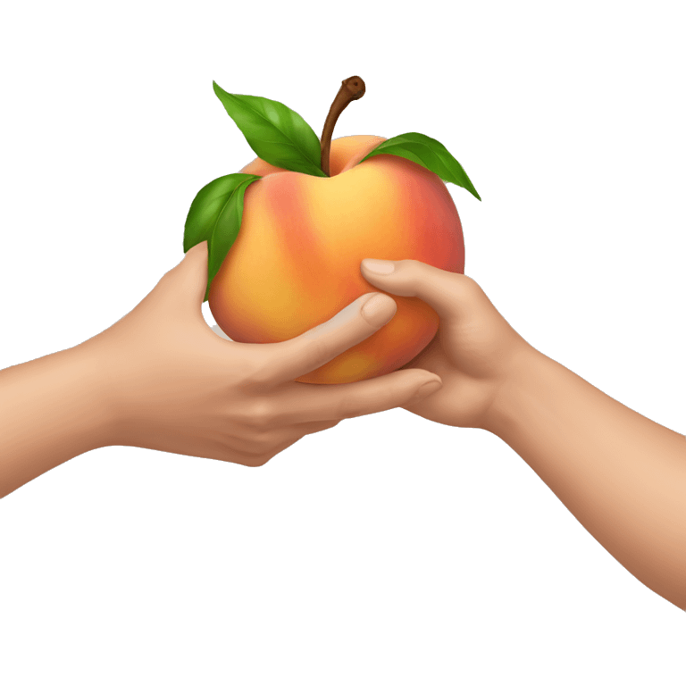 grabbing a regular peach emoji