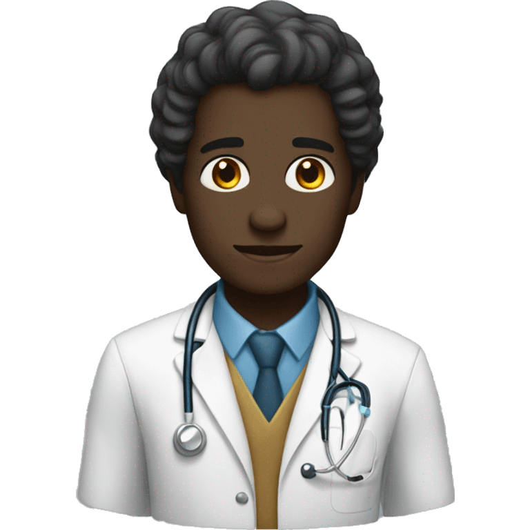 level 3 dark skin man doctor emoji