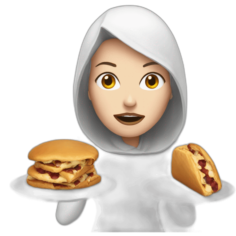 Hungry white widow emoji