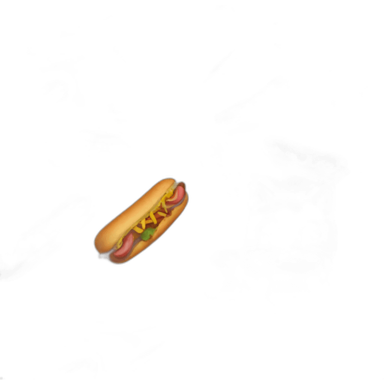 Hotdog with Black cat head emoji