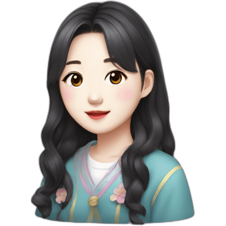 jiang wonyoung Korean cute idol emoji