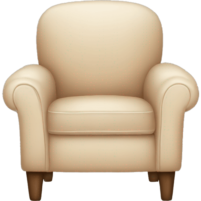 Cozy beige armchair emoji