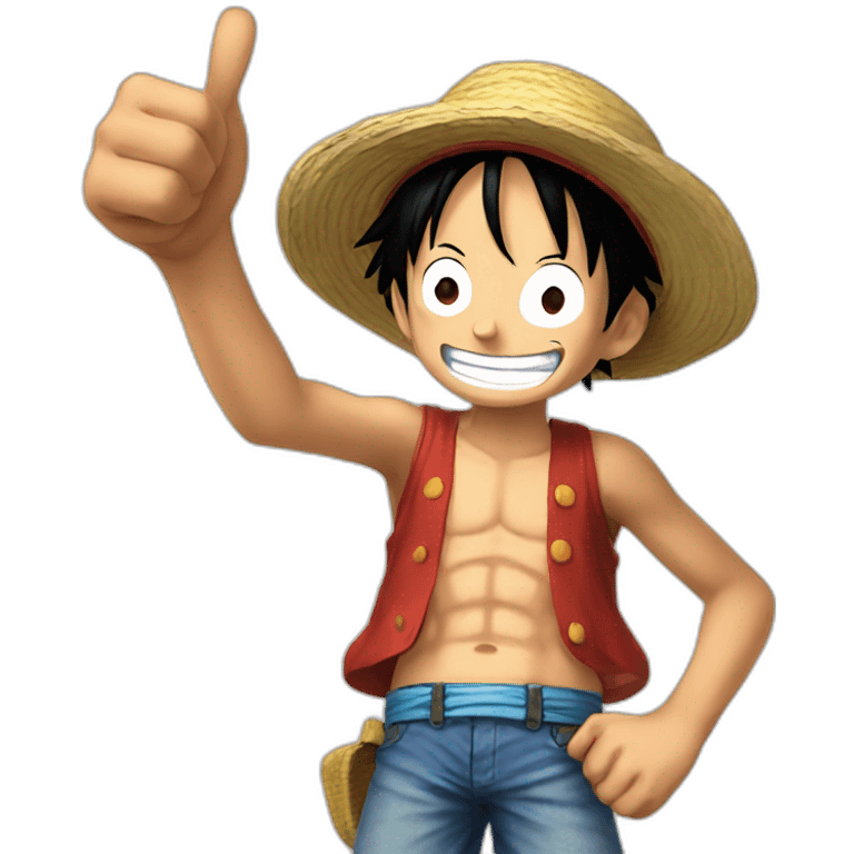 Luffy thumbs up emoji