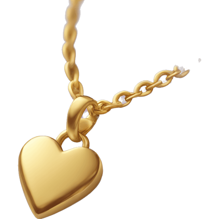 dainty gold heart necklace emoji