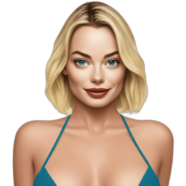 Margot robbie in bikini emoji