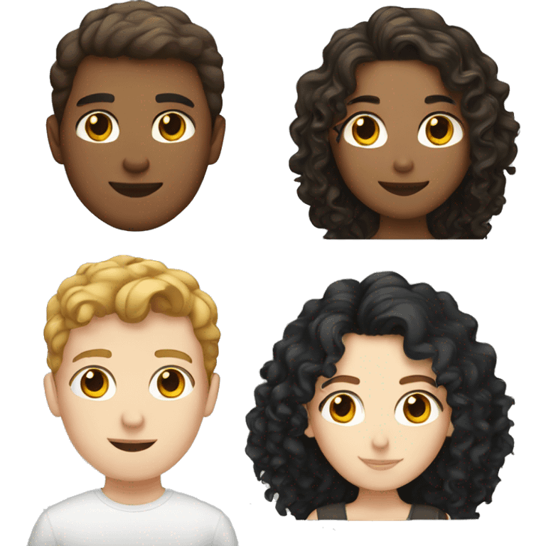 white boy with brown hair and white girl with long black curly hair emoji