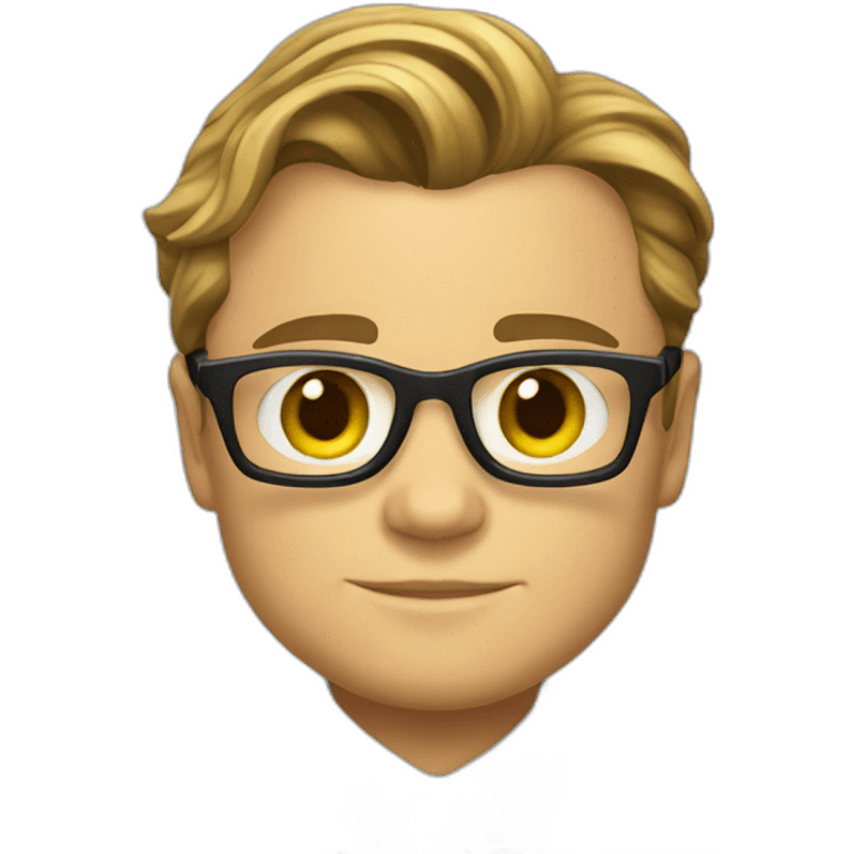 leonardo dicaprio cartoon wearing suit emoji