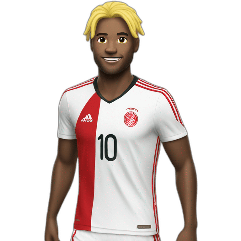 ajax player running yellow hair emoji