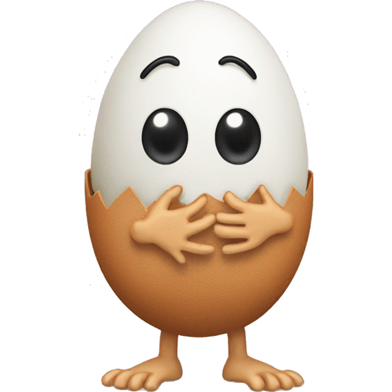 egg with hands and legs emoji