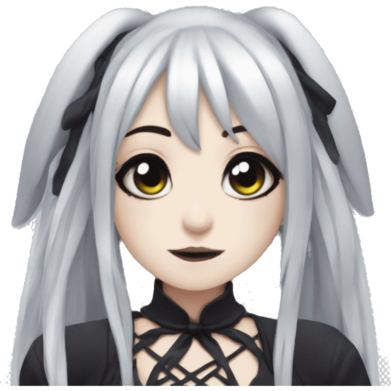 goth bunny girl anime emoji