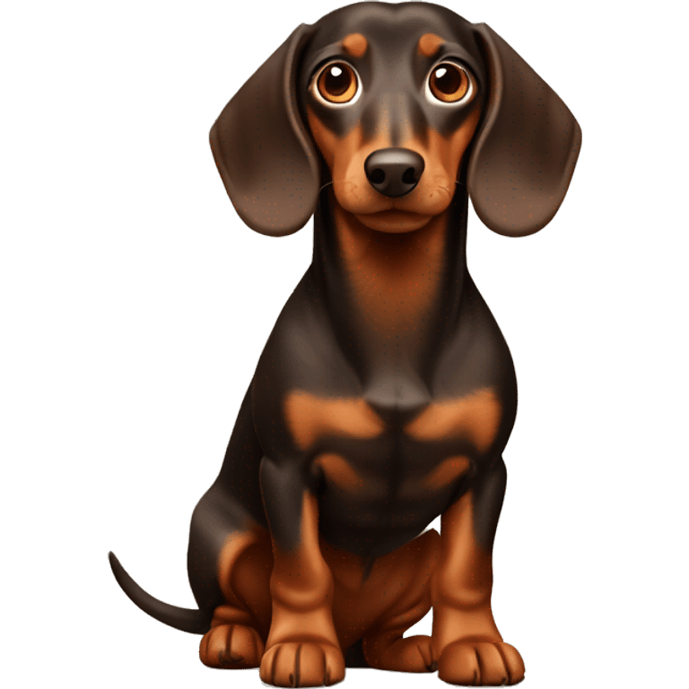 brown dachshund full body emoji