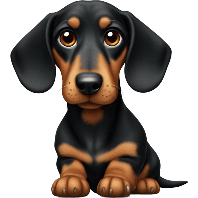 dauchshund black and tan  emoji