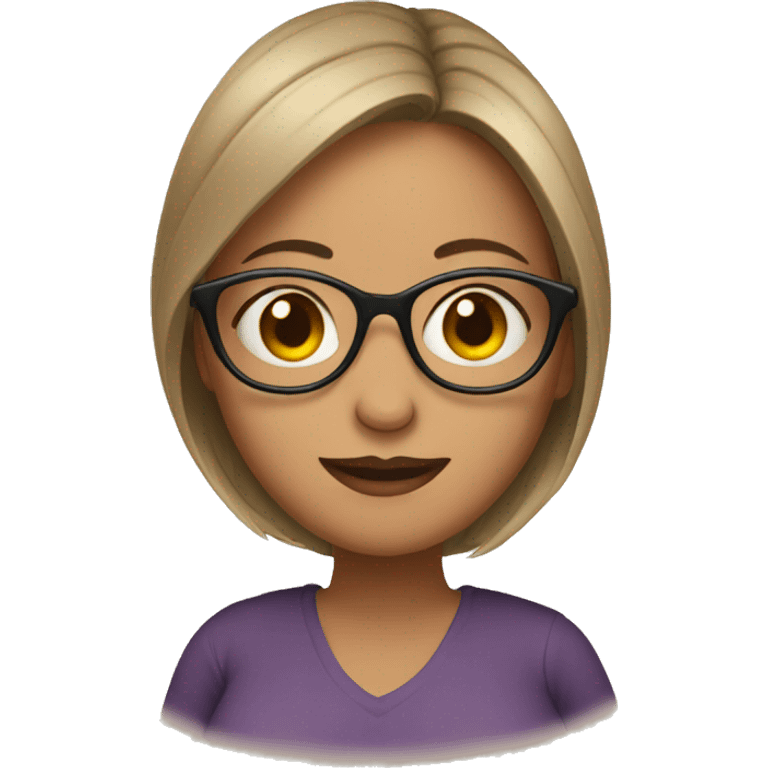 Pregnant woman wearing glasses  emoji