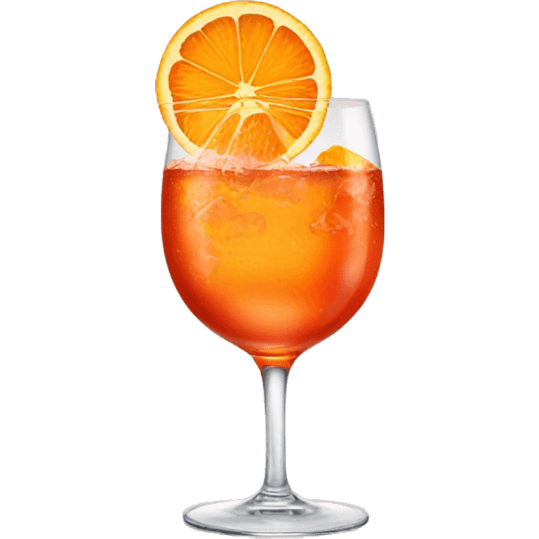 Glass with aperol spritz inside without any orange  emoji