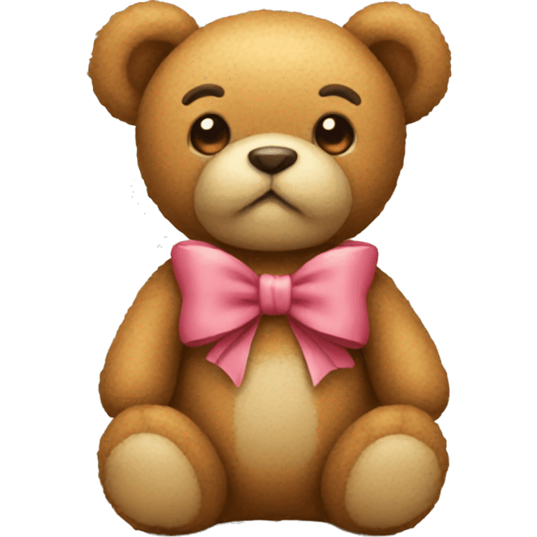 small Teddy with bow emoji