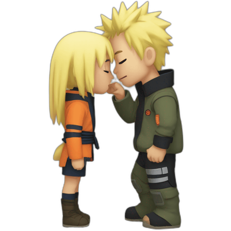 Naruto kissing the rock emoji