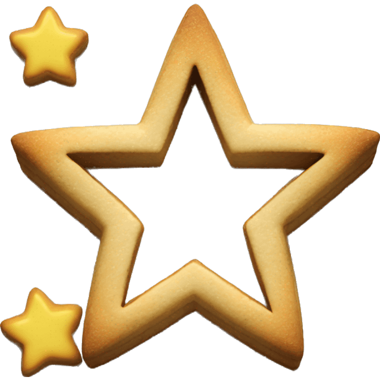 Realistic star shaped cookie cutters emoji