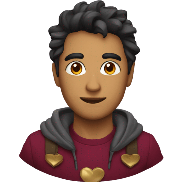 Corazón vinotinto emoji