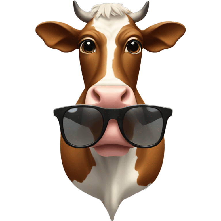 Cow with sunglasses emoji