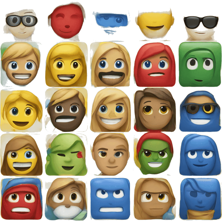 4 squares, red one on the top left, blue on the bottom left, green on the top right and yellow on the bottom right emoji