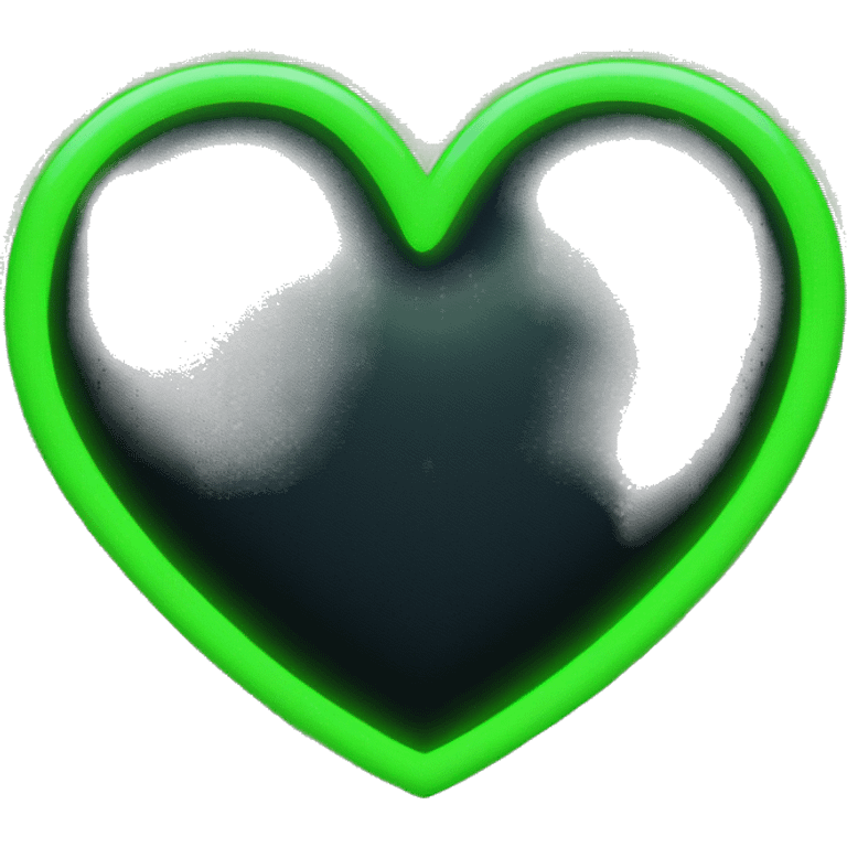 neon green heart emoji