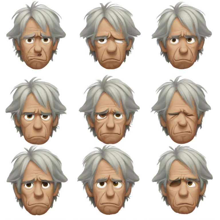 Keith Richards very sad and crying emoji