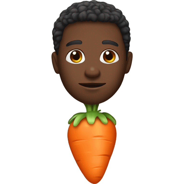 black man with carrot emoji