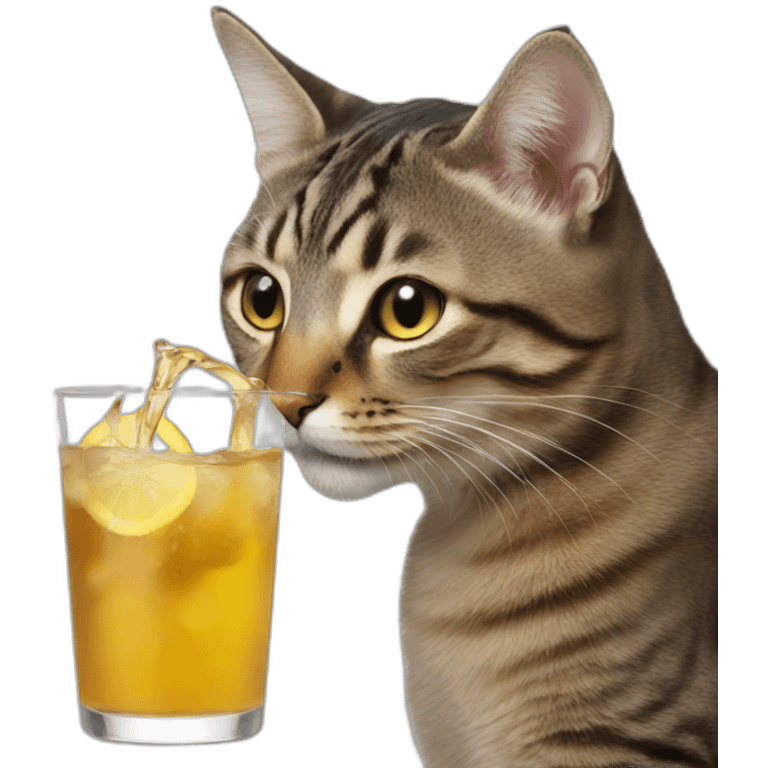 cat drinking emoji