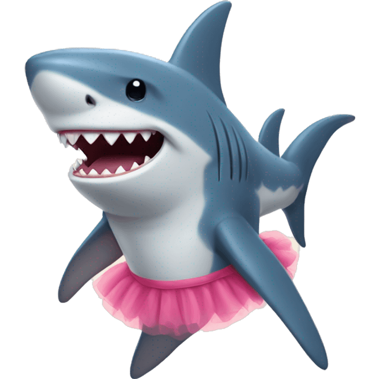 Shark wearing tutu emoji