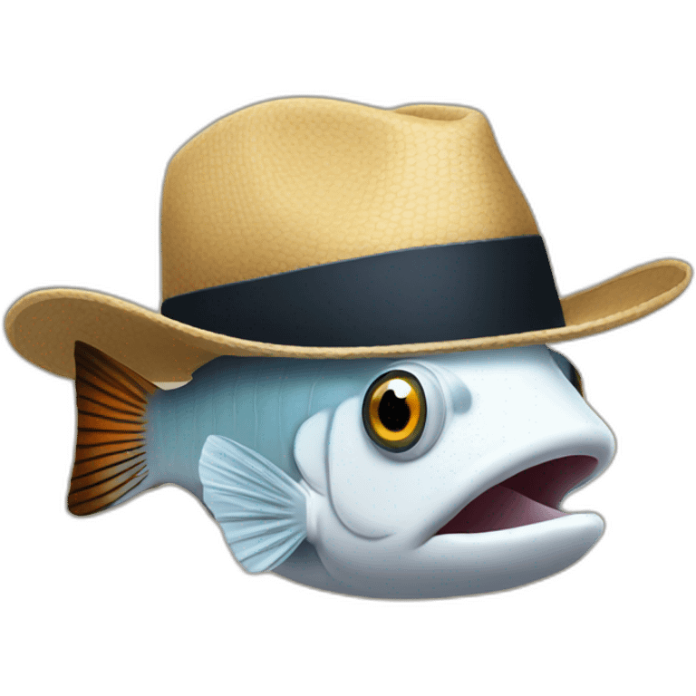 Poisson-chapeau emoji