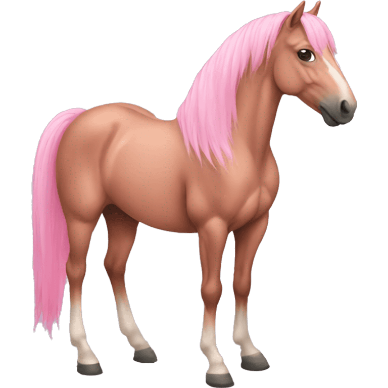 a pink horse  emoji