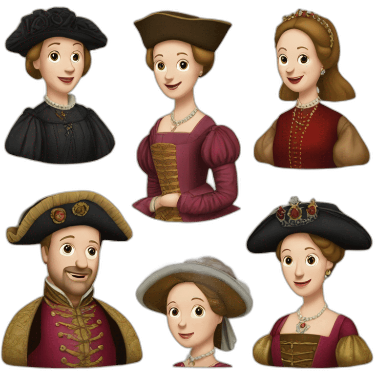 Henry-VIII-with-his-6-wifes emoji