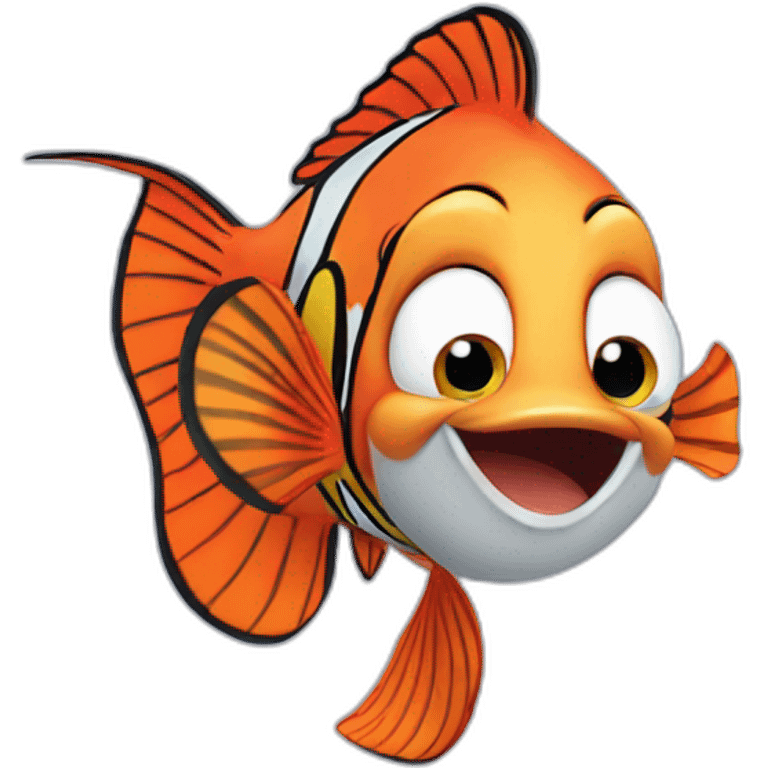 Mickey Mouse Nemo fish emoji