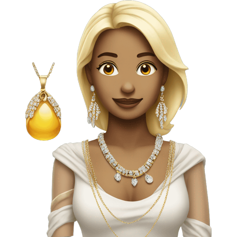 New rich emoji with jewelry  emoji