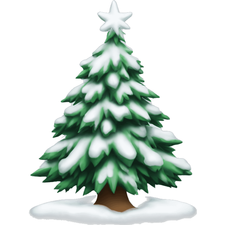 Snowy Christmas tree emoji