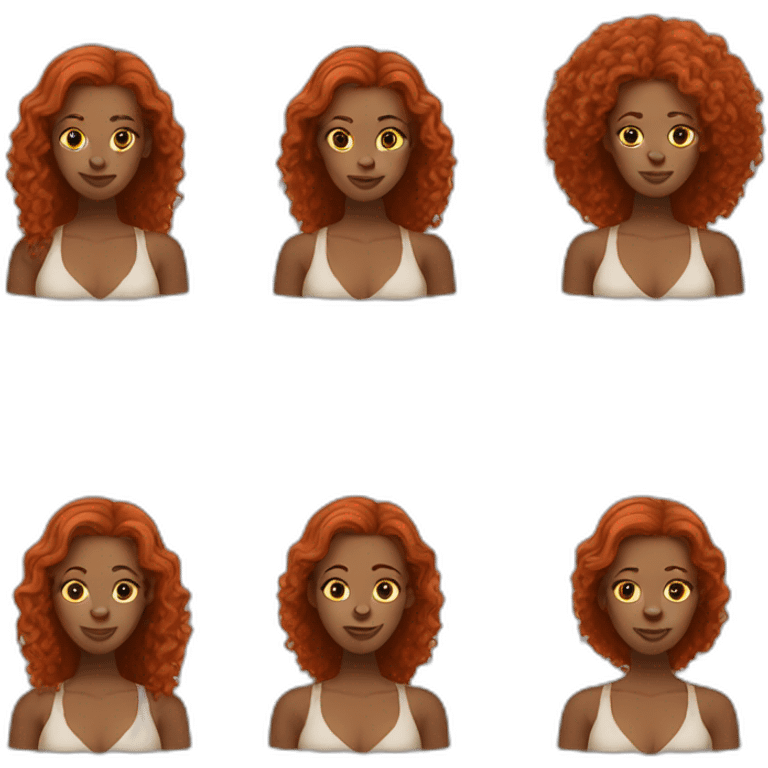 Black women with redhead emoji