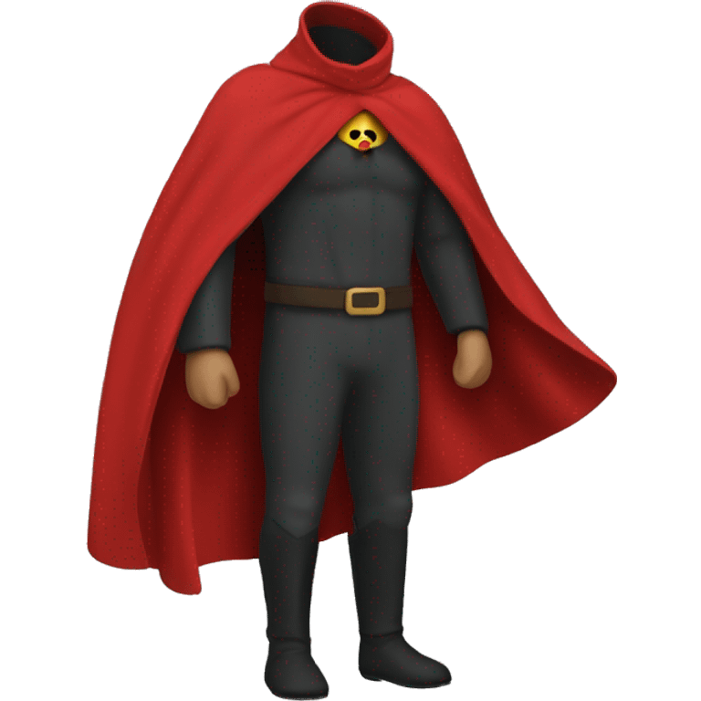 red cape floating from the side without hood emoji