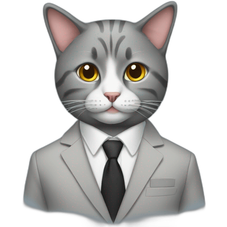 Cat in suit  emoji