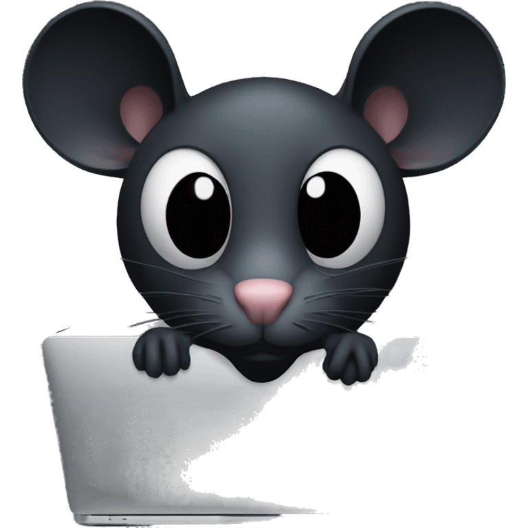 Black rat behin black macbook pro hacking emoji