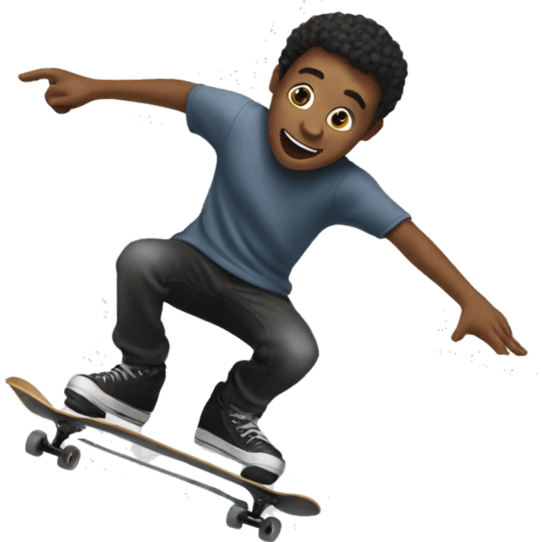 skater doing a kickflip emoji